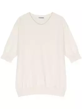 Футболка в рубчик JIL SANDER, нейтральный