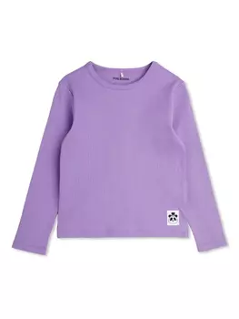 Футболка в рубчик Mini Rodini, фиолетовый