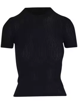Футболка в рубчик Nili Lotan, черный