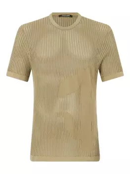 Футболка в рубчик Roberto Cavalli, зеленый