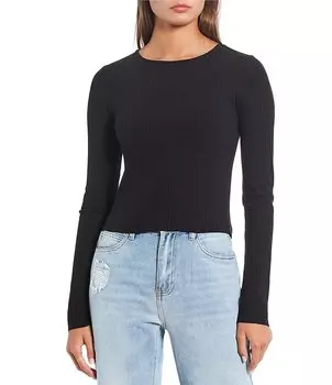 Футболка в рубчик с длинными рукавами GB Zuma, черный