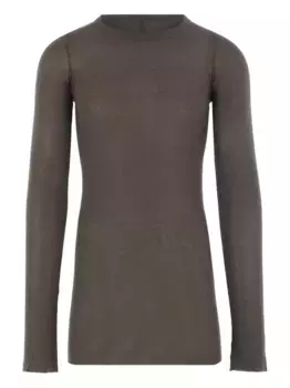 Футболка в рубчик с длинными рукавами Rick Owens, зеленый