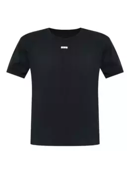 Футболка в рубчик с круглым вырезом MAISON MARGIELA, черный