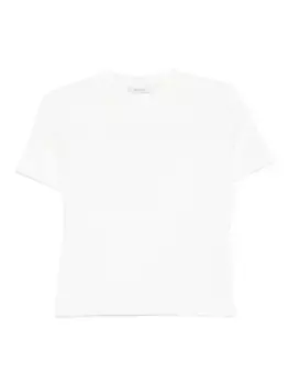 Футболка в рубчик с круглым вырезом MAX MARA, белый