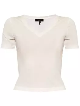 Футболка в рубчик с V-образным вырезом rag & bone, белый