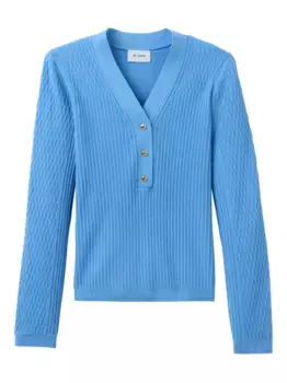 Футболка в рубчик St. John, синий