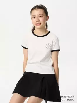 Футболка в рубчик Uniqlo, цвет 01 белый