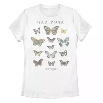Футболка в сетку с портретом бабочки Fifth Sun Mariposa для юниоров