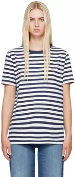 Футболка в синюю и белую полоску A.P.C.