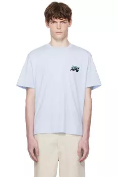 Футболка в стиле 70-х A.P.C., синий