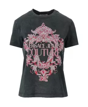 Футболка в стиле барокко Versace Jeans Couture, серый