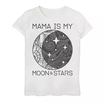 Футболка в стиле бохо с рисунком «День матери» для девочек 7–16 лет «Mama Is My Moon & Stars» Unbranded