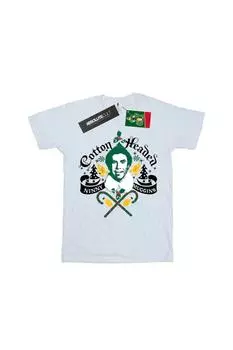 Футболка в стиле бойфренда Ninny Muggins с хлопковой головкой Elf, белый