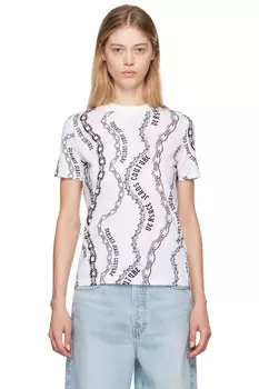 Футболка в стиле чейн-кутюр Versace Jeans Couture, белый