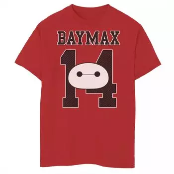 Футболка в стиле джерси с графическим рисунком Disney's Big Hero 6 для мальчиков 8–20 лет Baymax 14 Disney, красный