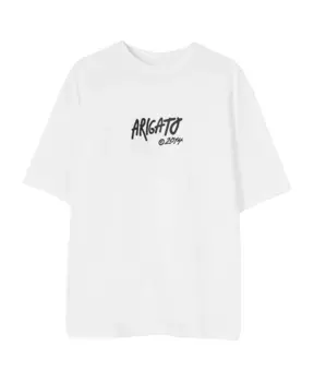 Футболка в стиле граффити из органического хлопка Axel Arigato, белый
