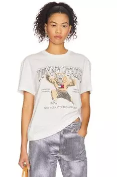 Футболка в стиле колледжа Tommy Jeans, ecru