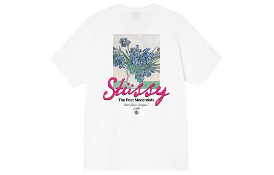 Футболка в стиле постмодернизма Stussy, синий