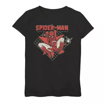 Футболка в стиле ретро с логотипом Marvel Spider-Man для девочек 7–16 лет Licensed Character