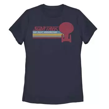 Футболка в стиле ретро с радужной полоской для юниоров Star Trek Voyager Licensed Character