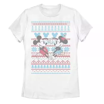 Футболка в стиле рождественского свитера с Микки и Минни Маус для юниоров Disney's Licensed Character