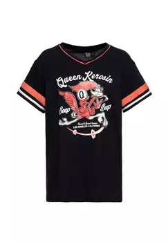 Футболка в студенческом стиле Beep Beep QUEEN KEROSIN, черный