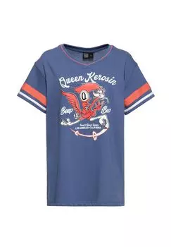 Футболка в студенческом стиле Beep Beep QUEEN KEROSIN, цвет Sky