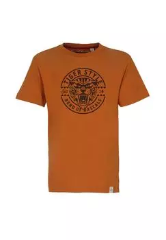 Футболка в тигровом стиле Band of Rascals, цвет Rust