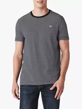 Футболка в тонкую полоску Crew Clothing, темно-синий/белый