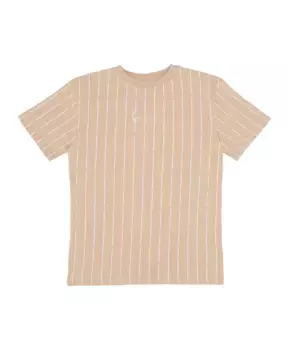 Футболка в тонкую полоску с фирменной звездой, мягкий крой Karl Kani, бежевый