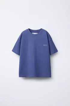 Футболка в тяжелом весе ZARA, цвет Bluish