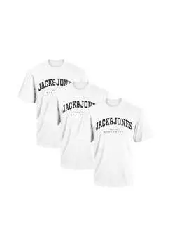 Футболка в упаковке из 3 шт. Caleb varsity Jack & Jones, белый