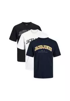 Футболка в упаковке из 3 шт. Caleb varsity Jack & Jones, мультиколор
