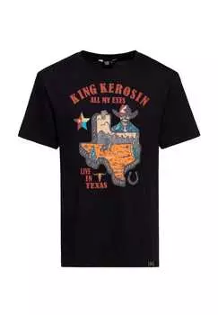Футболка в винтажном стиле все мои бывшие живут в Техасе King Kerosin, черный