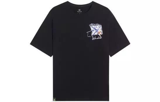 Футболка Wade Collection унисекс, черная Lining, черный