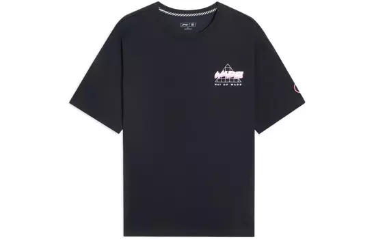 Футболка Wade Collection унисекс, черная Lining, черный