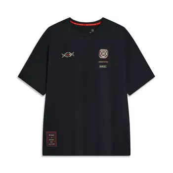Футболка Wade Collection унисекс, черная Lining, черный
