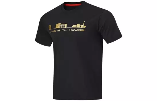 Футболка Wade Collection унисекс, черная Lining, черный