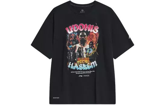 Футболка Wade Collection унисекс, черная Lining, черный