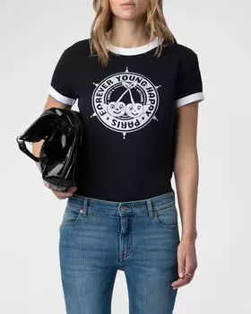 Футболка Walk Diamante Insignia Zadig & Voltaire, цвет Noir