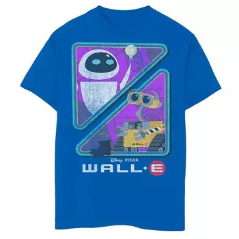 Футболка Wall E Eve и Wall E с портретами для мальчиков 4–7 лет Licensed Character, цвет Royal