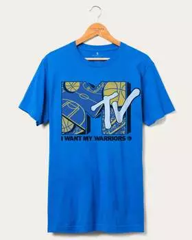 Футболка Warriors x MTV I Want My Fan Junk Food Clothing, цвет royal