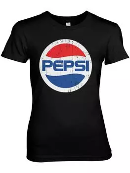 Футболка Washed Globe Logo Girly Tee Pepsi Co, черный