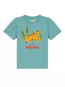 Футболка wat? Apparel, цвет teal monstera