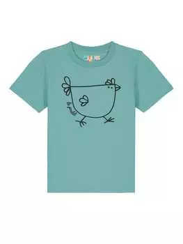 Футболка wat? Apparel, цвет teal monstera