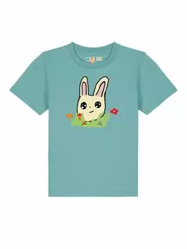 Футболка wat? Apparel, цвет teal monstera