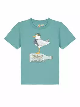 Футболка wat? Apparel, цвет teal monstera