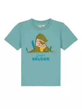 Футболка wat? Apparel, цвет teal monstera