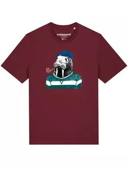 Футболка wat? Apparel, цвет weinrot