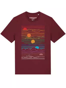 Футболка wat? Apparel, цвет weinrot